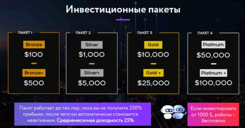 Инвестиционные пакеты Qubit life