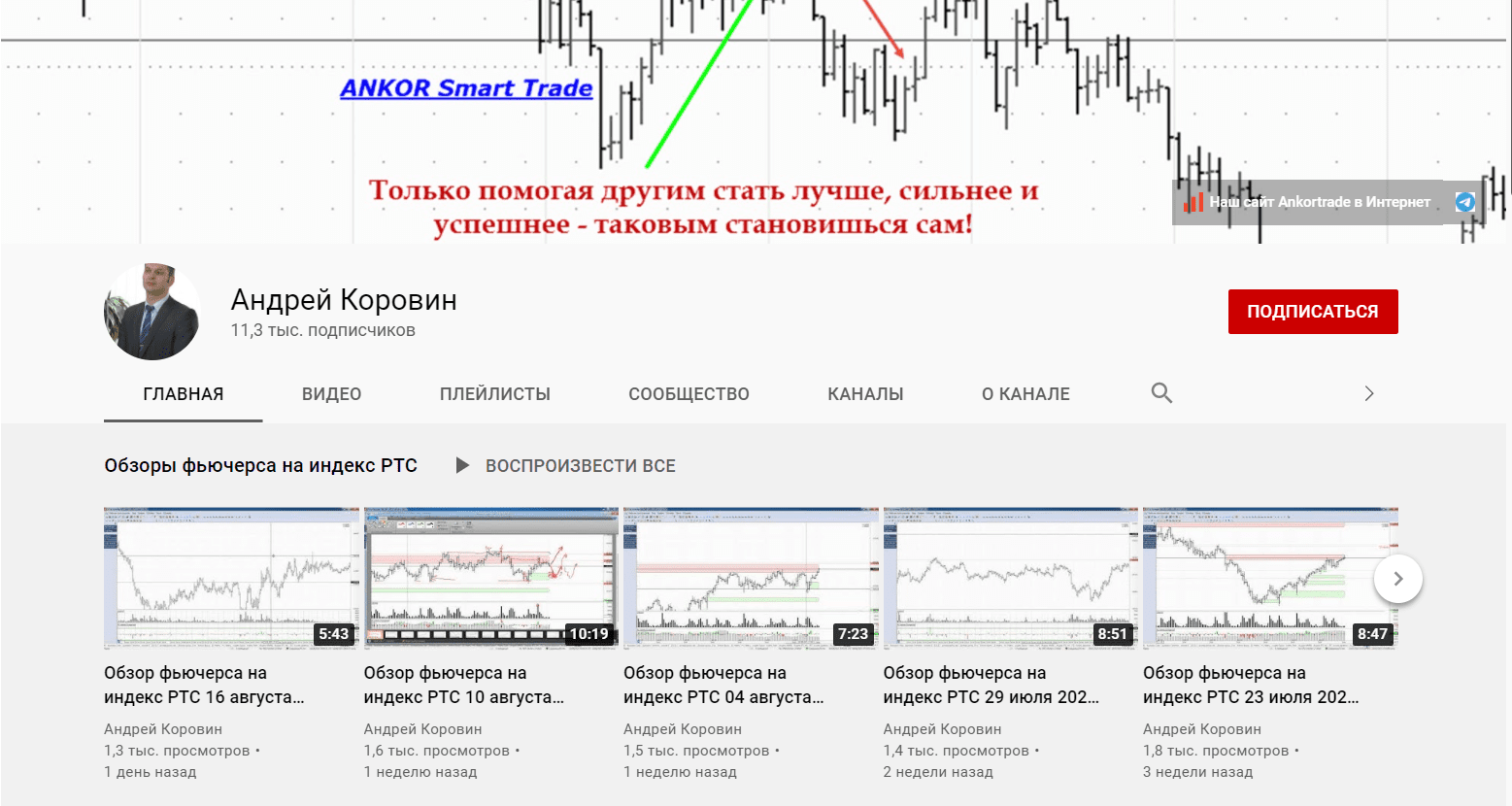 Сайт трейдера Андрея Коровина