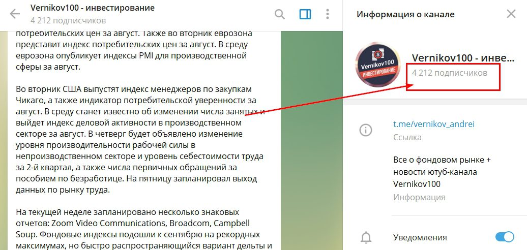 Телеграм Андрея Верникова
