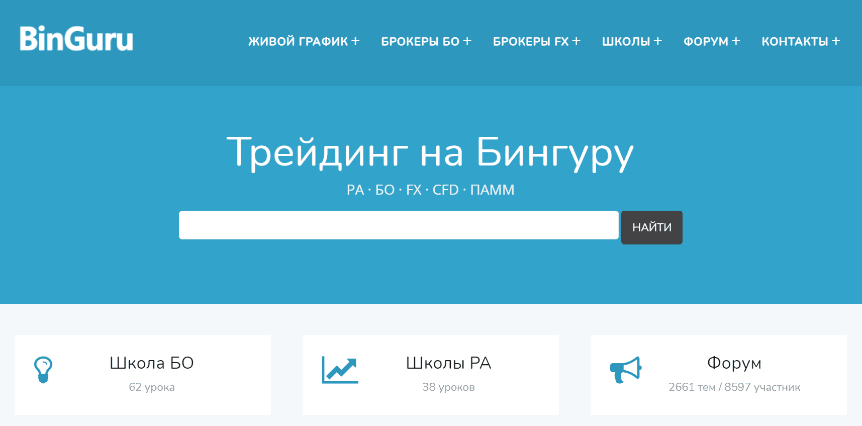 Сайт проекта Бингуру