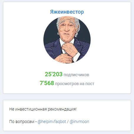 Информация о канале Я же инвестор