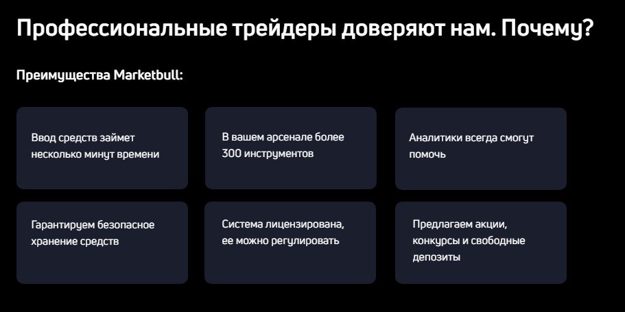 Преимущества сотрудничества с Market Bull