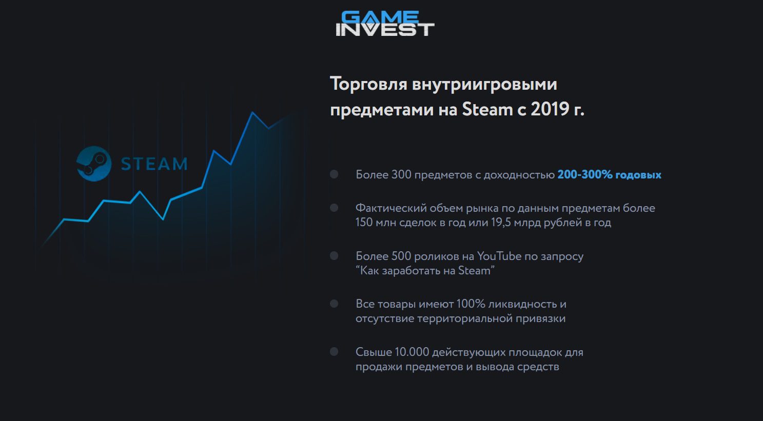 Сайт проекта Game Invest