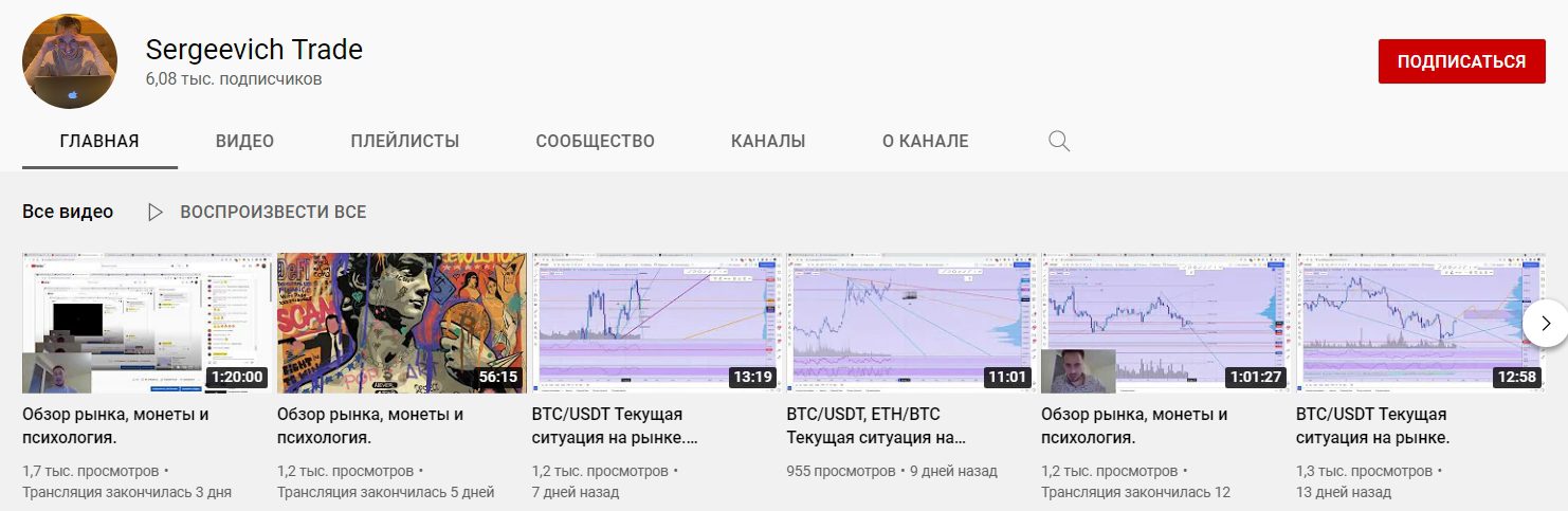 Ютуб-канал Арсения Сергеевичае