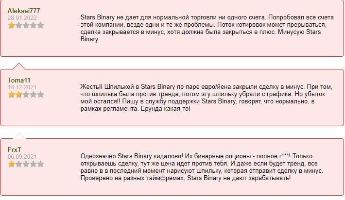 Stars Binary отзывы