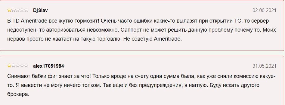 TD Ameritrade отзывы