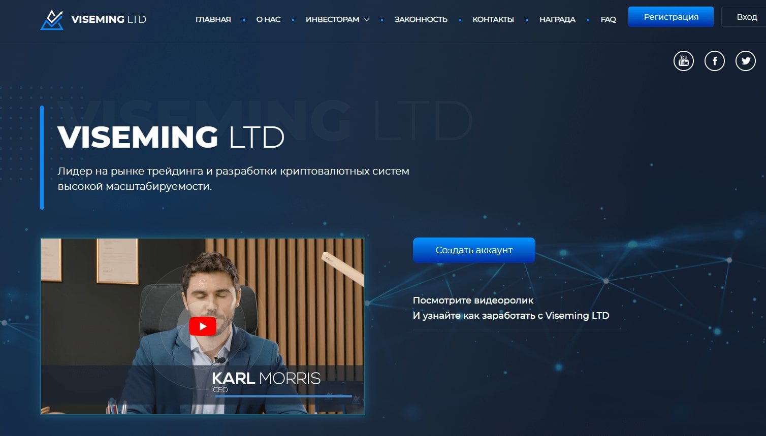 Инвестиционная платформа Viseming ltd