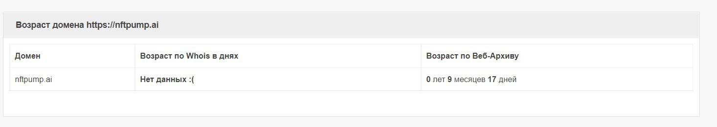 Возраст домена