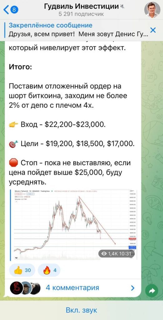 Гудвиль Инвестиции Телеграмм канал