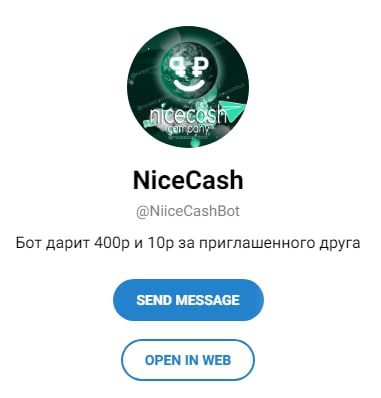 Телеграмм канал Nicecash Бот