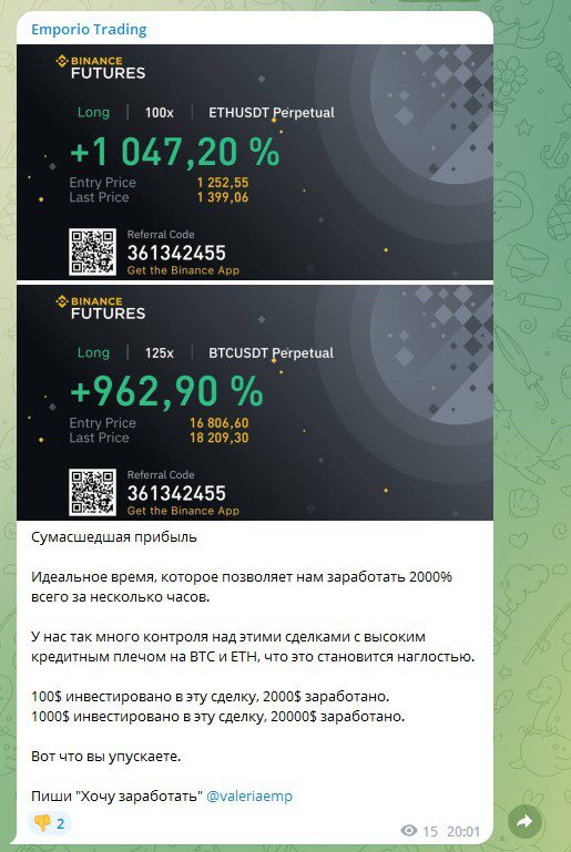 Emporio Trading прибыль