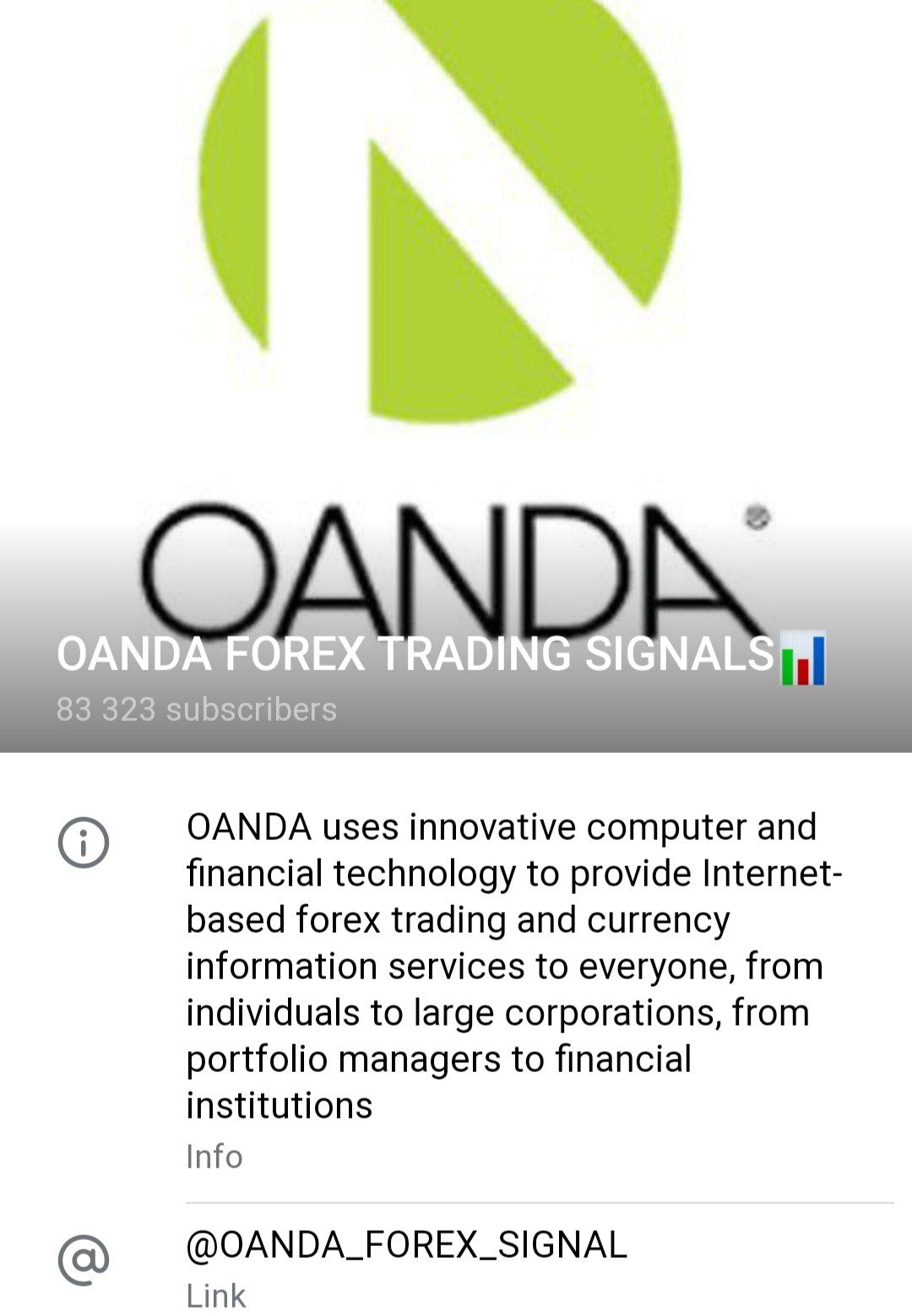 Oanda Forex Trading Signals Телеграм канал обзор