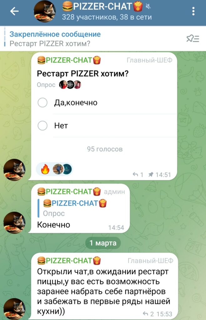 Телеграм Pizzerfast