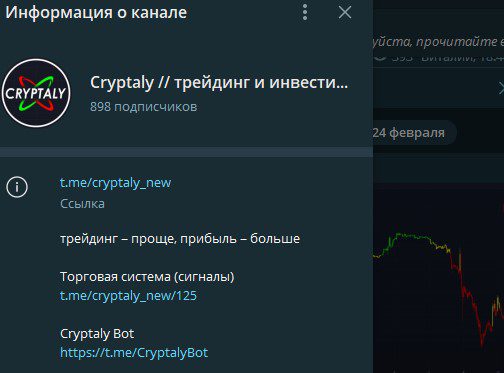 Cryptaly телеграмм