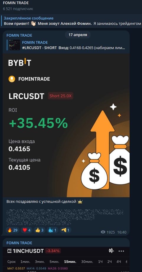 Fomin Trade сделки