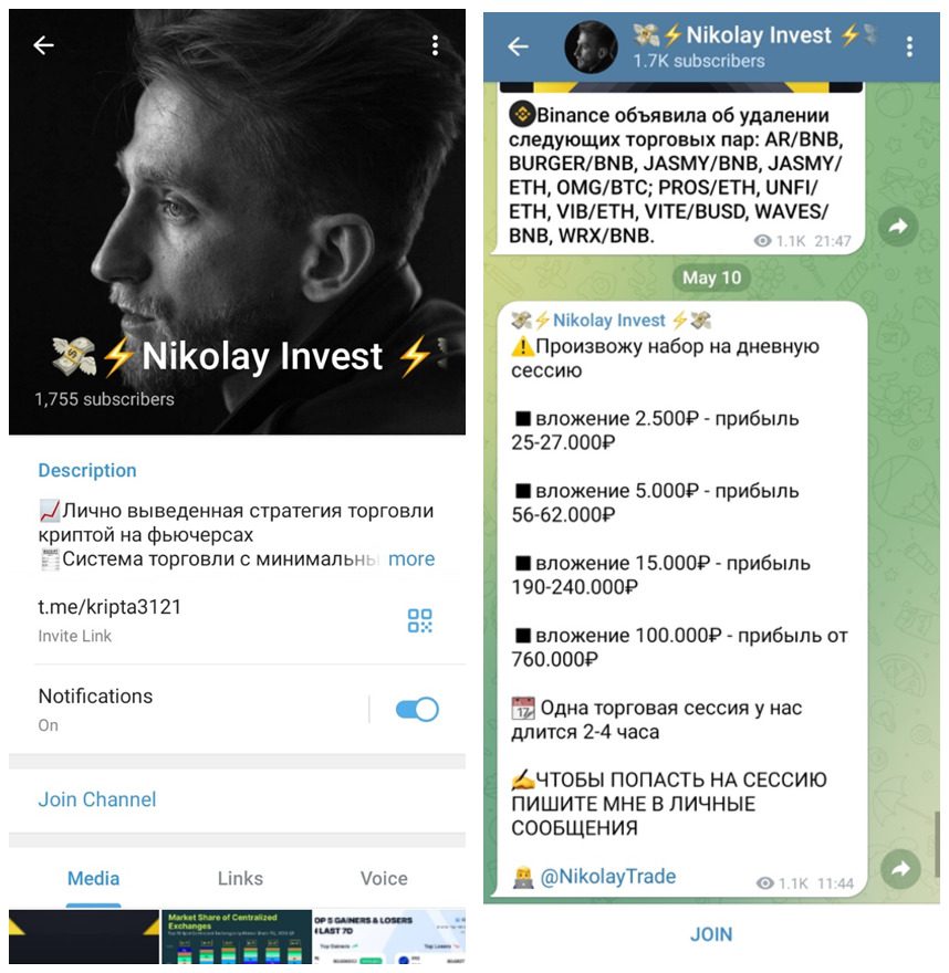 Nikolay Invest — Telegram канал, условия сотрудничества