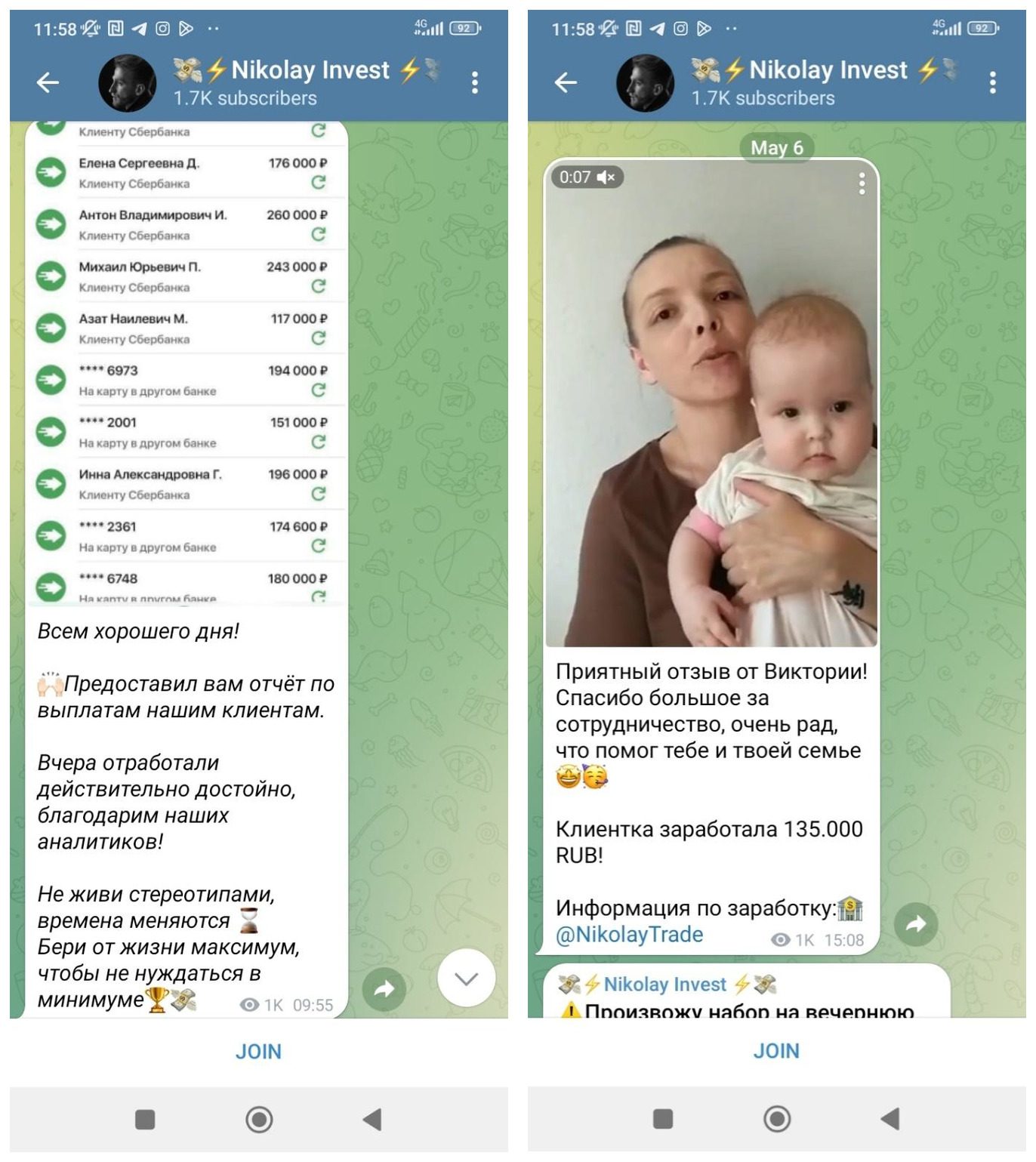 Nikolay Invest — отчеты по выплатам, видеоотзывы