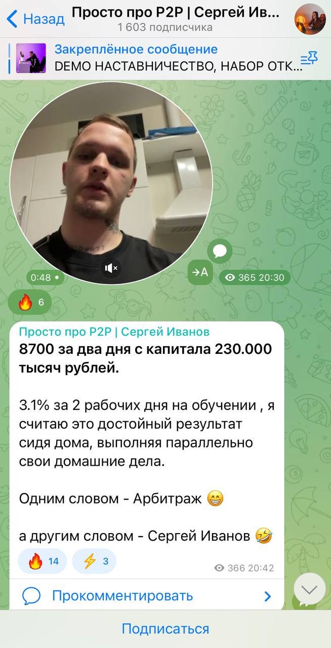 Статистика по сигналам на канале Сергея Иванова