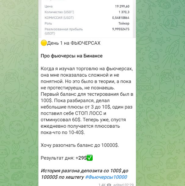 Отчет о заработке от Эльнура