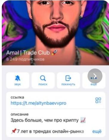 ТГ канал проекта Amal Trade Club