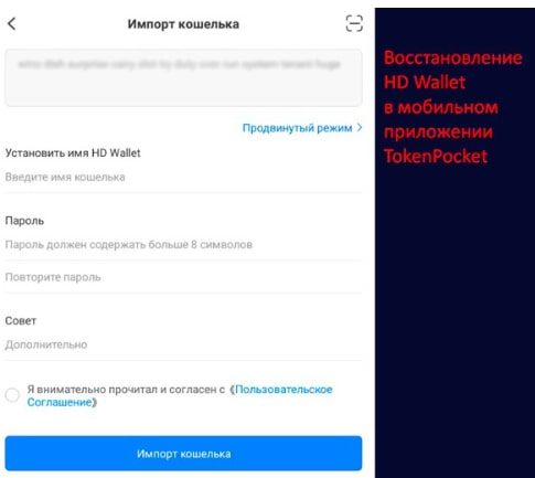 Token Pocket импорт кошелька