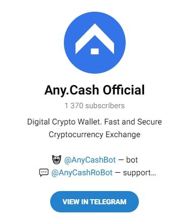 Anycash телеграмм