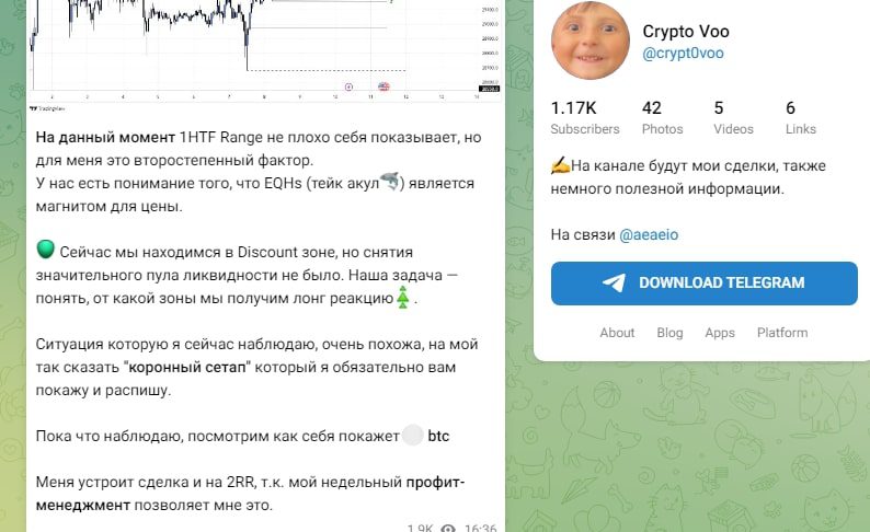 Crypto Voo Трейдер телеграмм