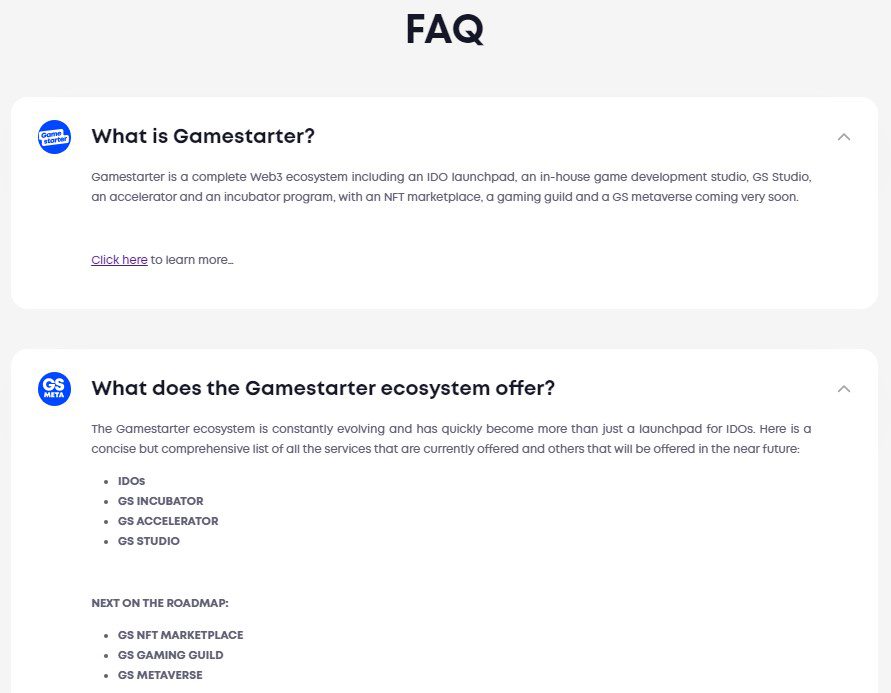 Gamestarter FAQ