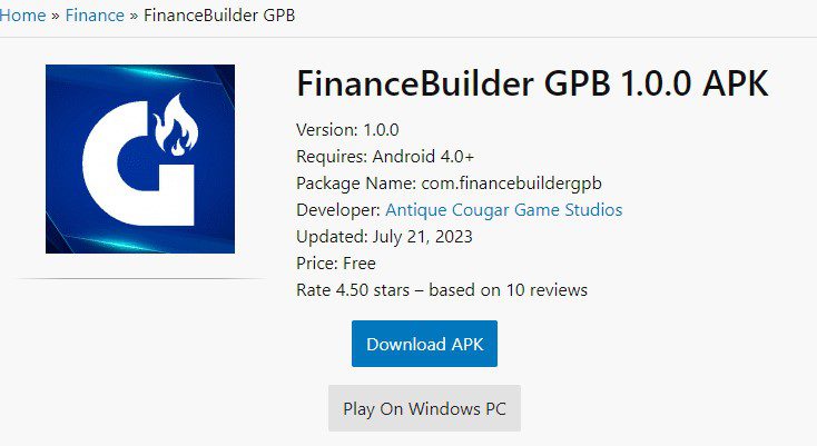 Приложение ГПБ Finance Builder