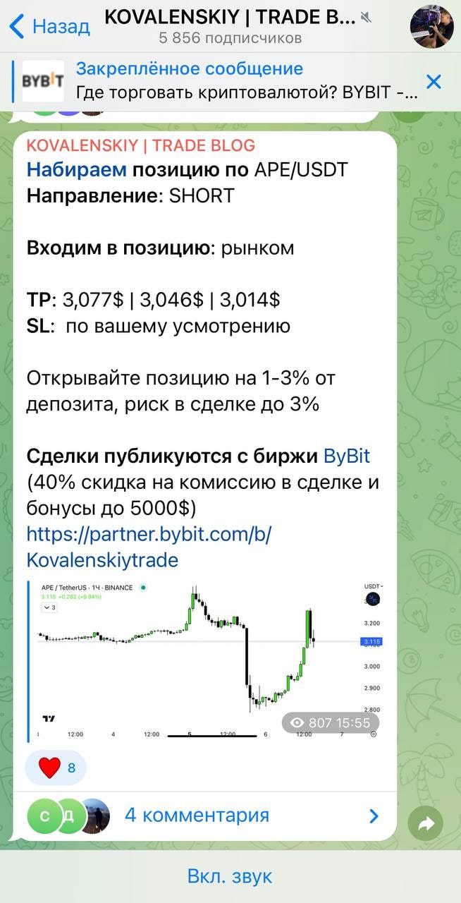 Телеграм-канал Kovalenskiy Trade Blog