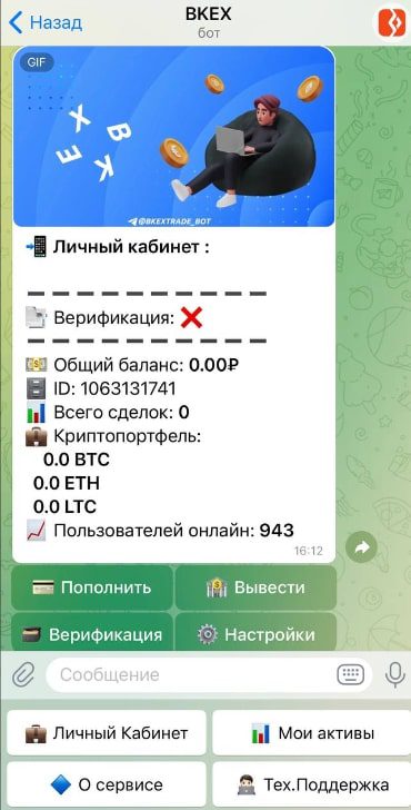 Бот Bkex инфо