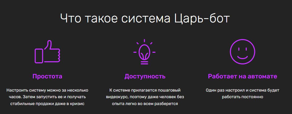 Описание и Стоимость услуг на проекте Царь Бот