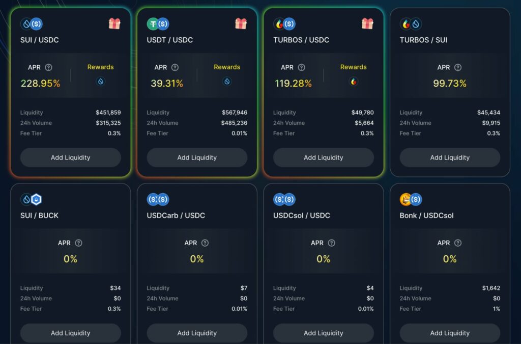 Turbos Finance стейкинг