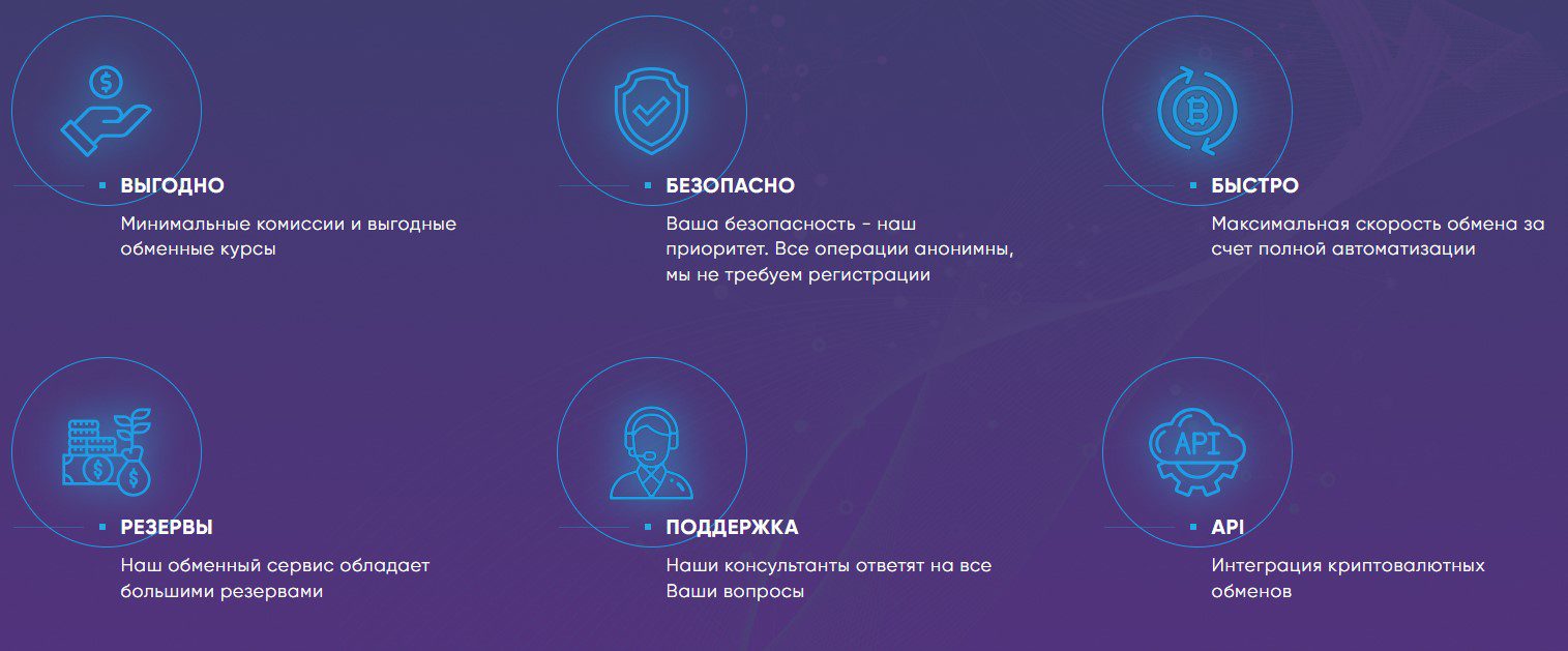 Преимущества обменника Crypto Exchanger