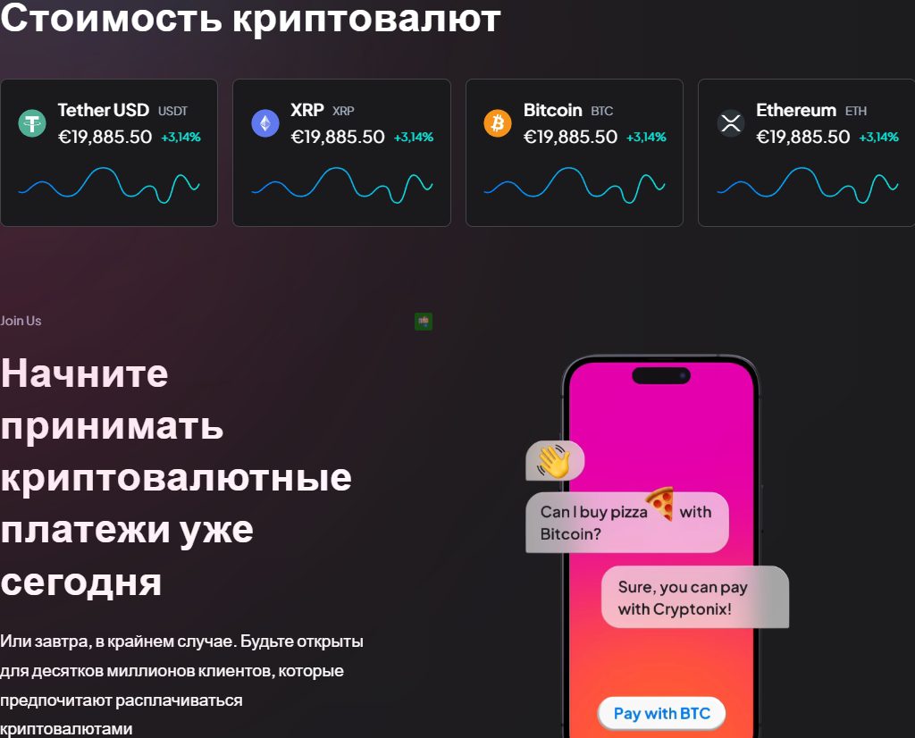 Сайт Проекта Cryptonix.com