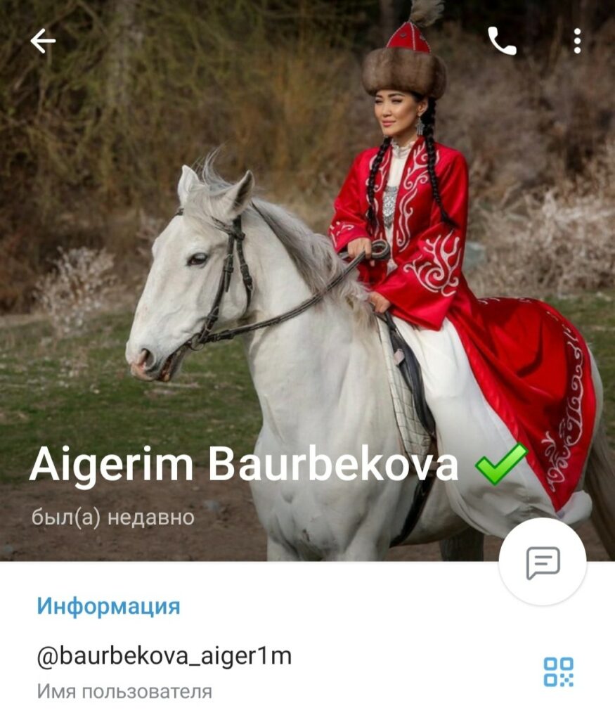 Aigerim Baurbekova телеграм