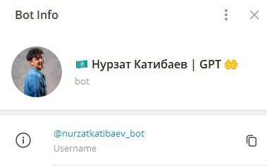 NurzatKatibaevBot телеграм