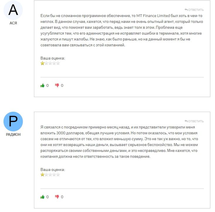 MT Finance отзывы