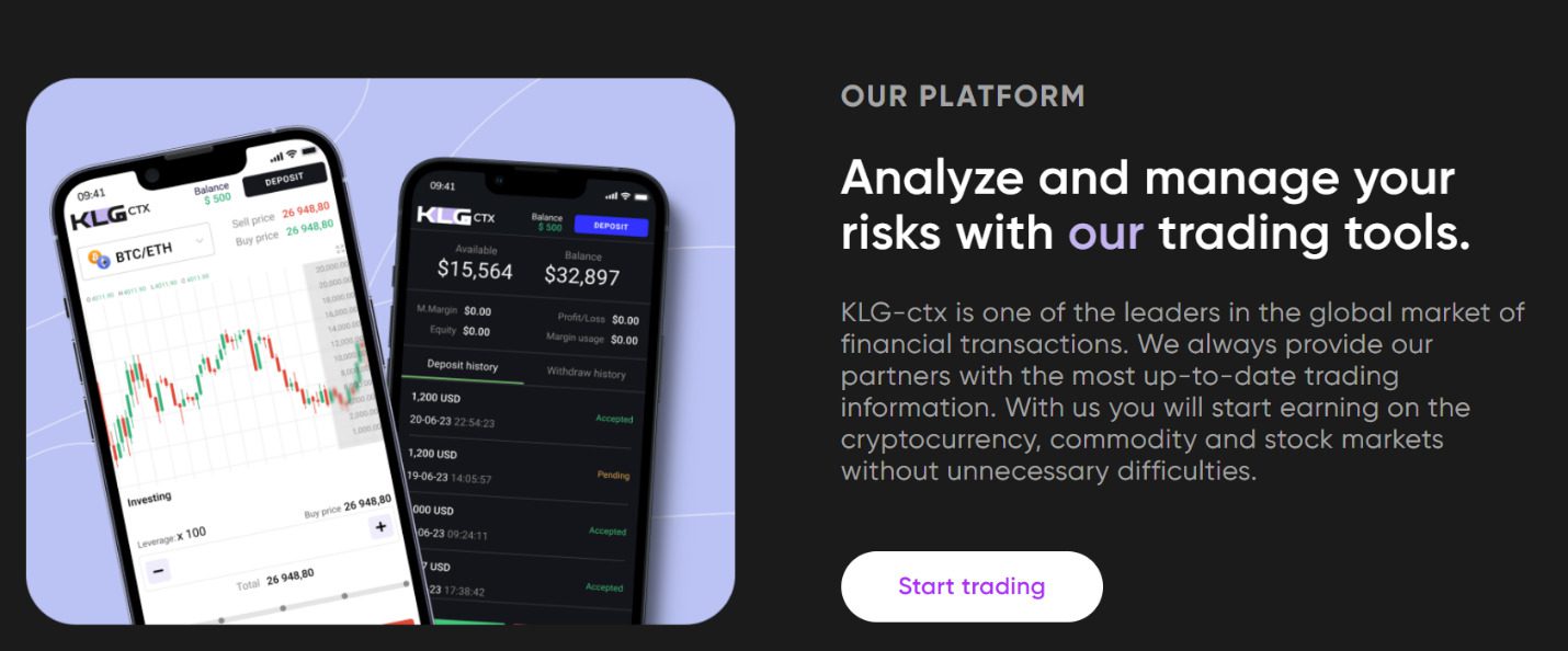 Описание работы брокера Klgctx com