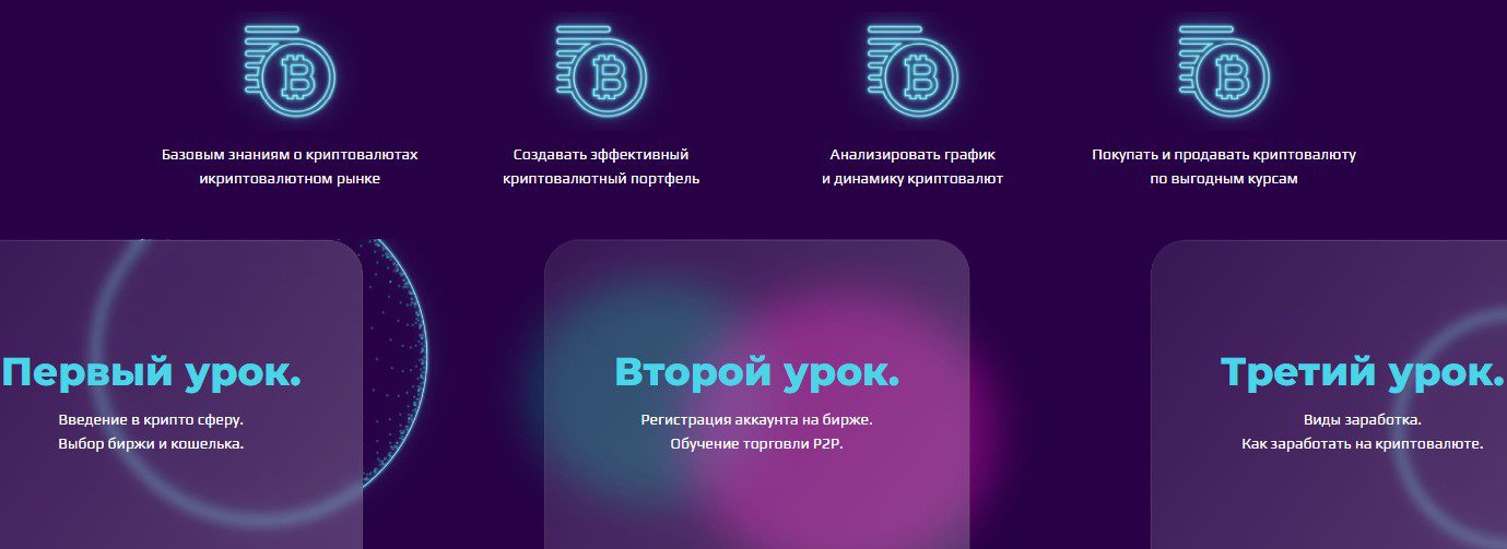 Возможности курса Coin Arena School