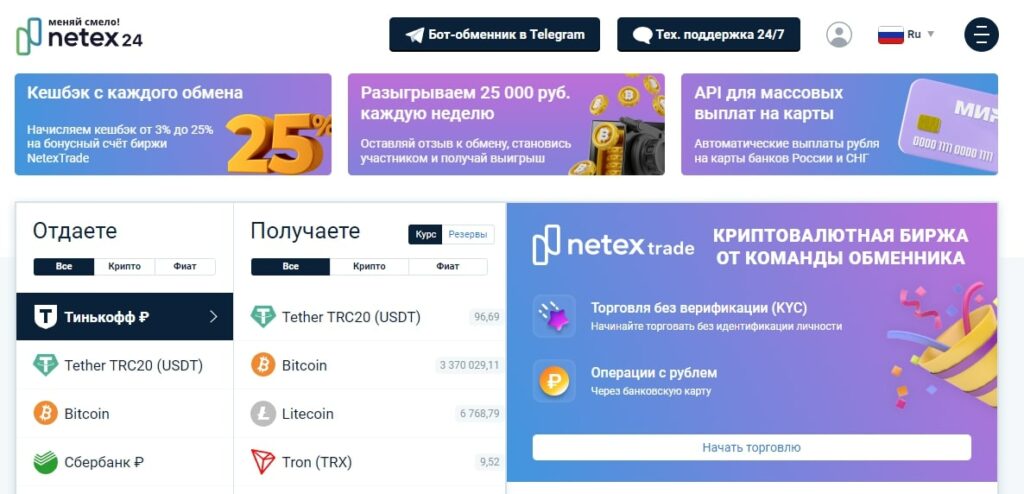 Netex24 обменник