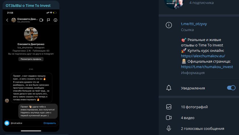 отзывы о телеграмме Time To Invest