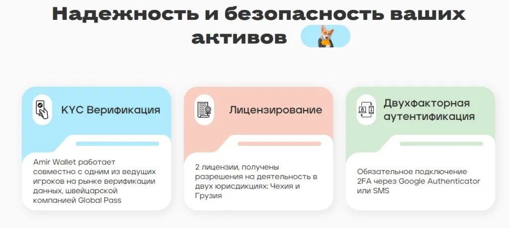 Amirwallet преимущества