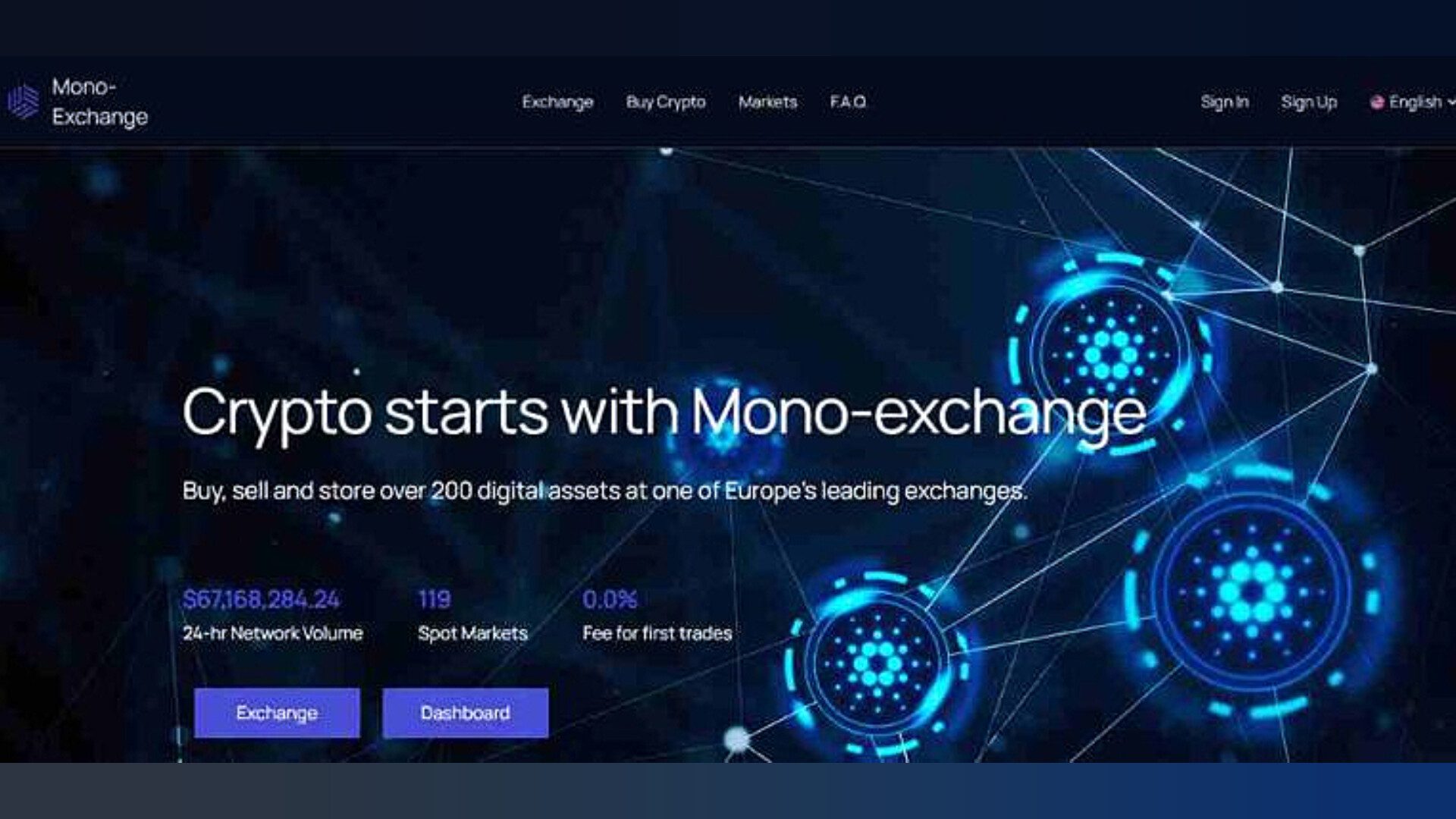 Сайт проекта Mono Exchange (Virtne.com)